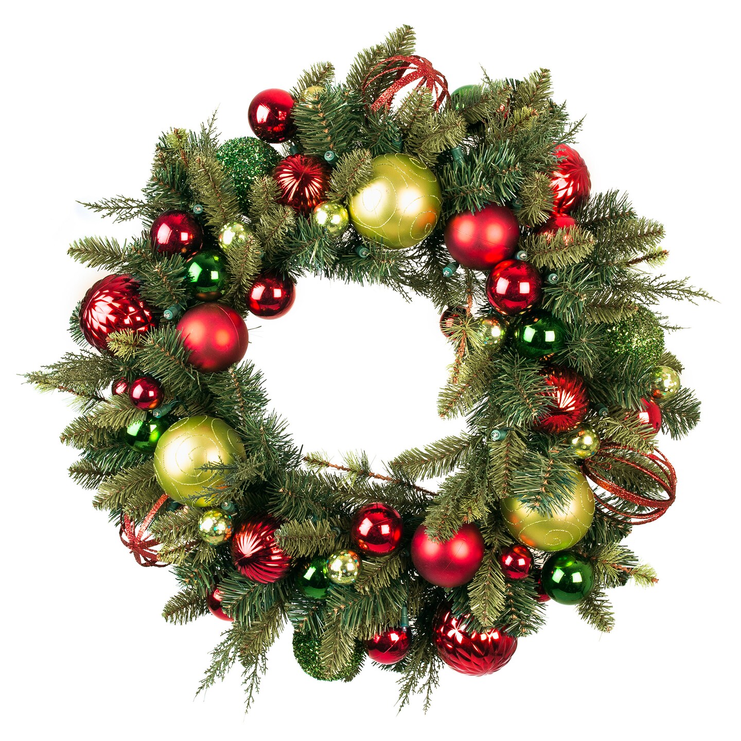 30 in. Lighted Christmas Wreath - Festive Holiday