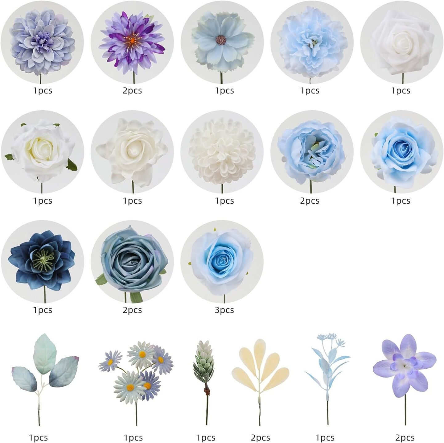 Mix Fake Flower in Fairy Purple