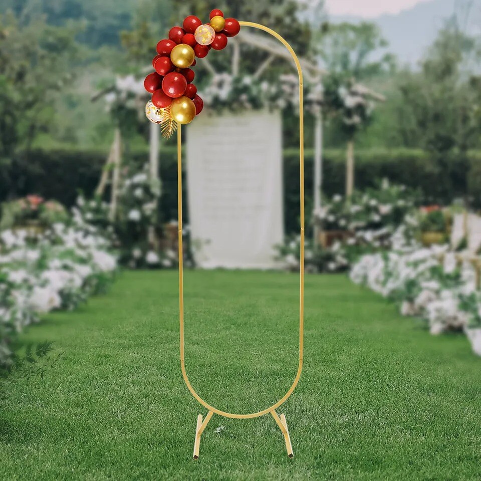 Multi-use Metal Garden Wedding Arch Frame Flowers Balloon Backdrop Party Stand