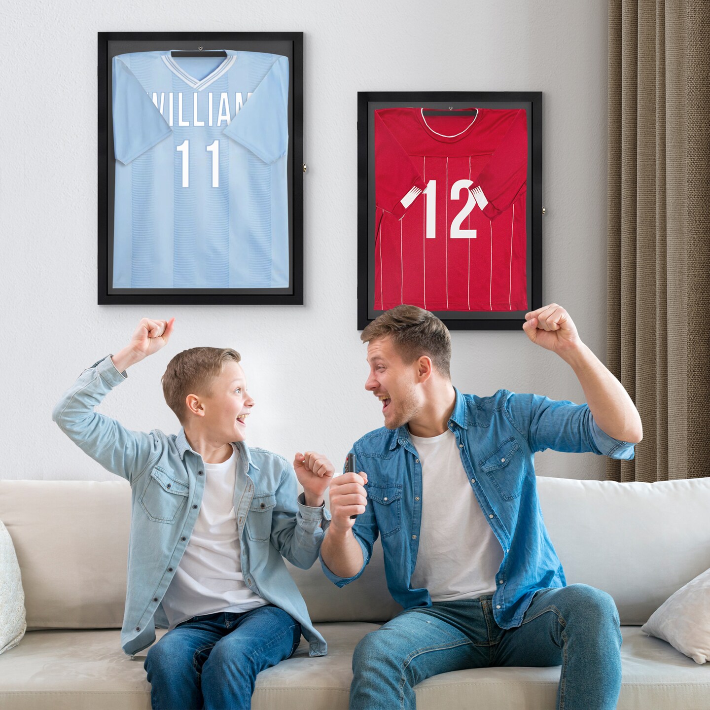 Americanflat 18x24 Kids Jersey Frame Display Case - Shadow Box Frame - Black