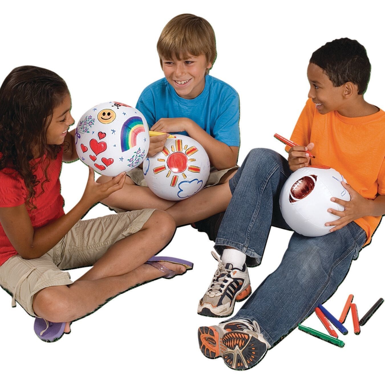 S&#x26;S Worldwide Color-Me 12&#x22; Beachball. Color and Play Fun for Kids Parties and Group Activities. Pack of 12  Makes a Great Party Activity and Party Favor for Birthday Parties and Events.