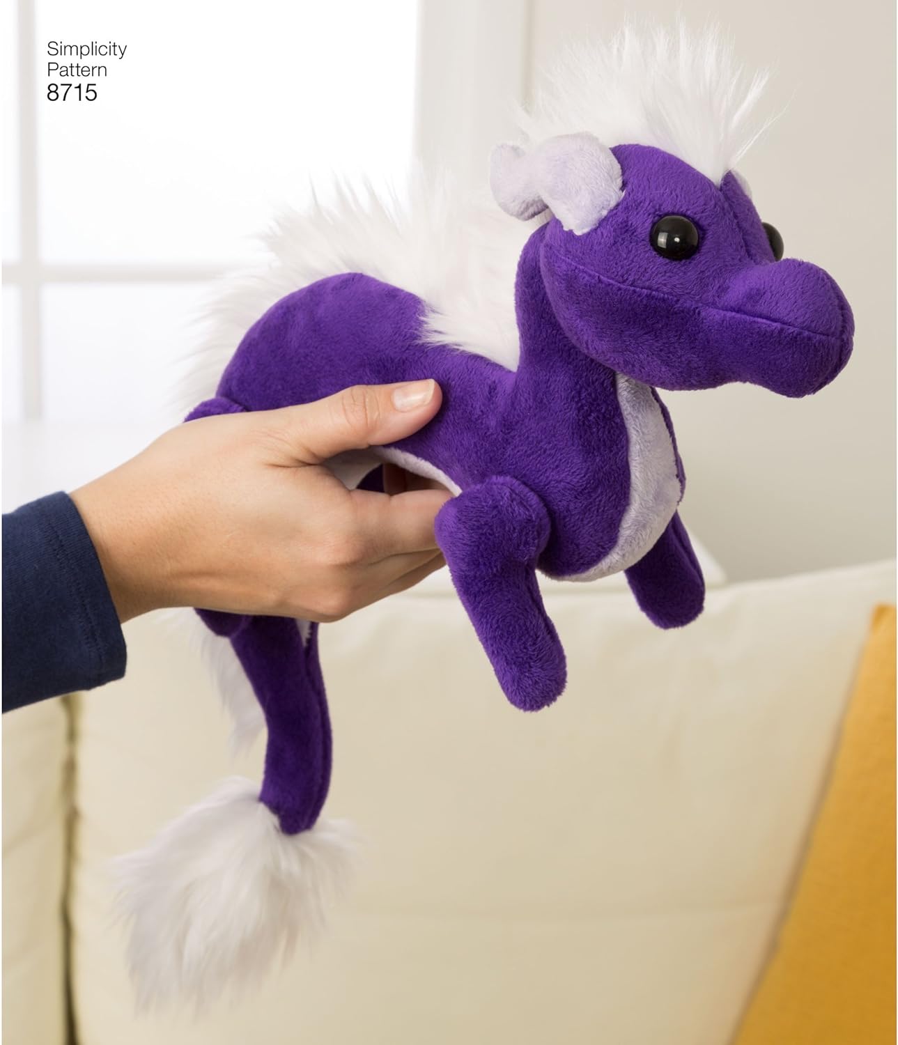 Children&#x27;s Stuffed Animal Dragon Toy Sewing Patterns by Beezee Art, One Size Only