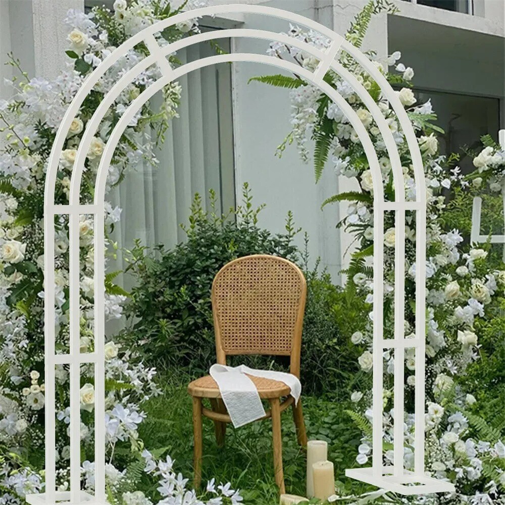Extra Strong Wedding Ceremony Arch Metal Backdrop Outdoor Garden Archway Pergola