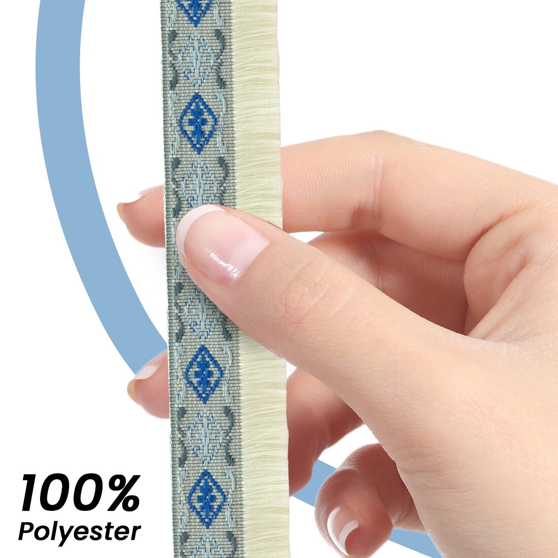 3/4" Bailey Iron-On, Versatile Fringe Trim, 10-Yard Cut, Yellow Multi