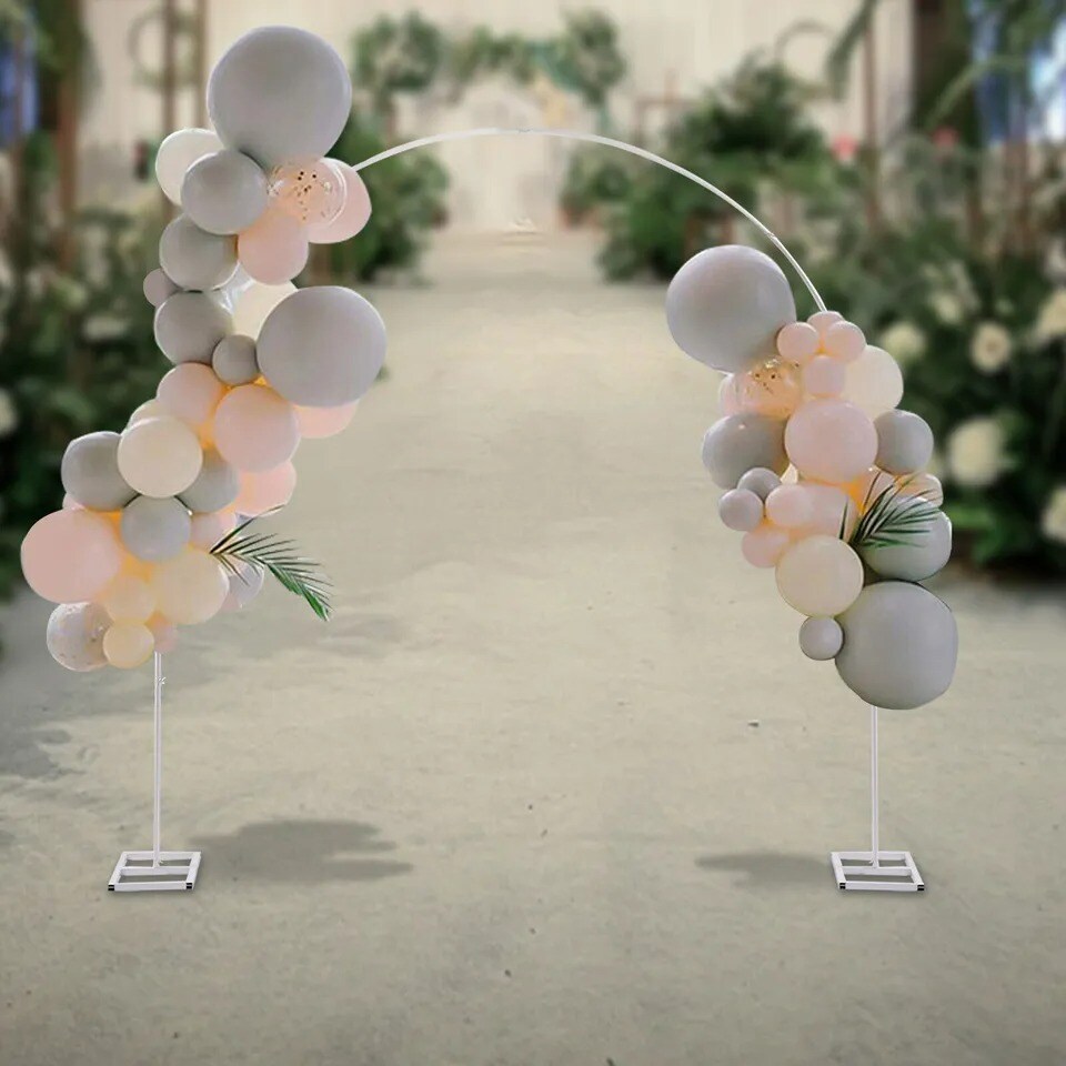 Flower Decor Frame Stand Wedding Arch Rack Arch White Party Backdrop 7.5ft