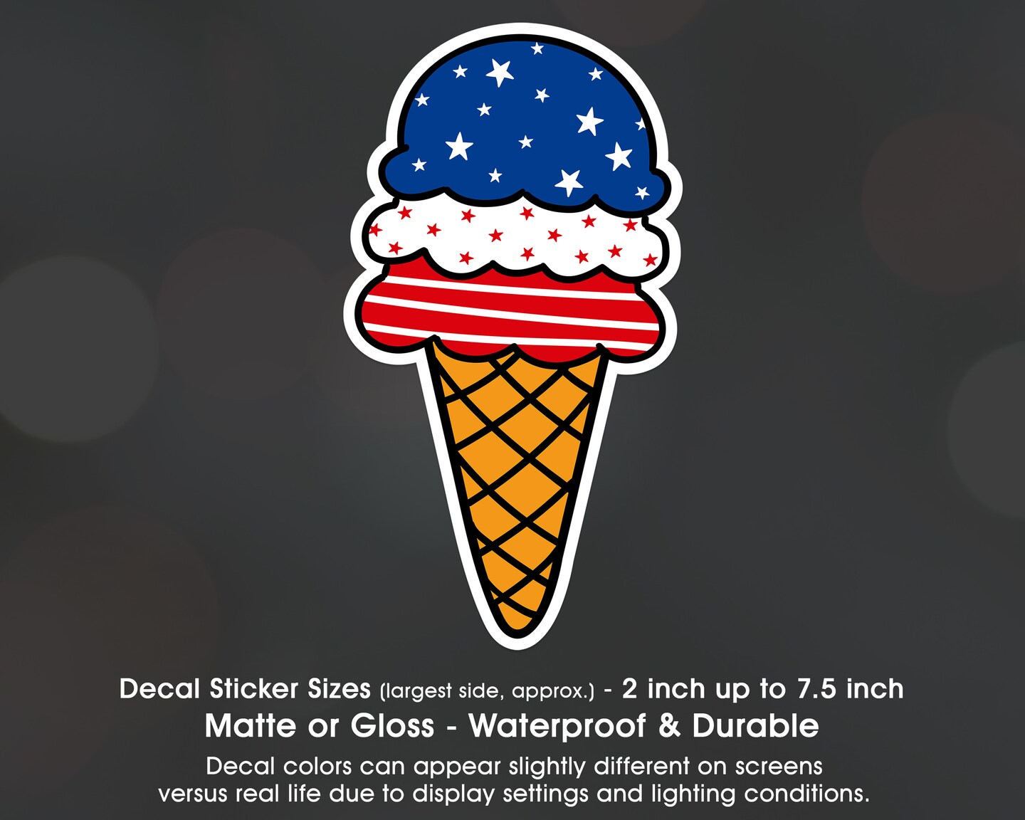 Patriotic Stars Cream Vinyl