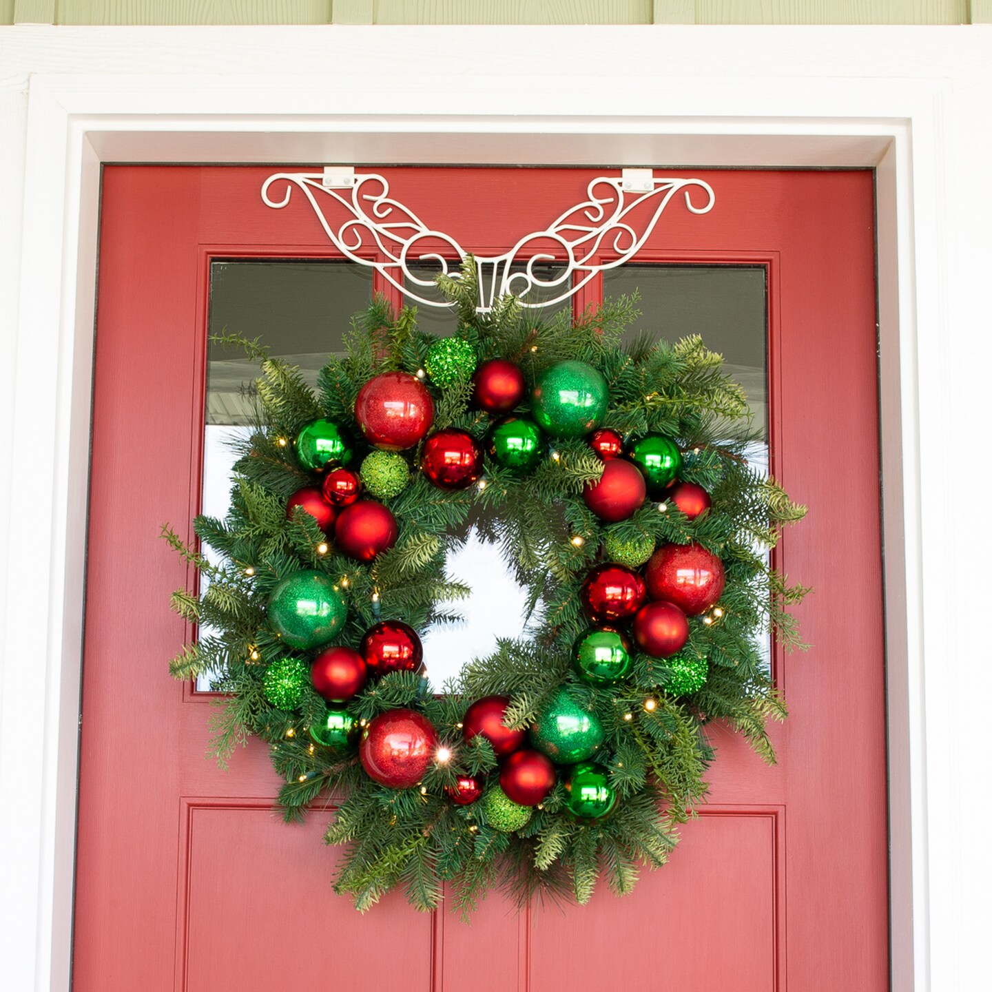 Lighted Christmas Wreath - Christmas Cheer