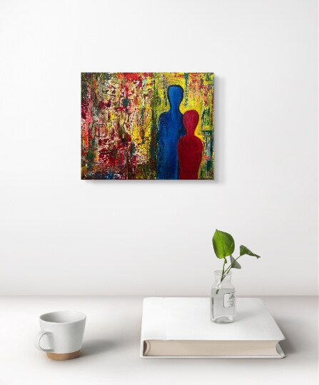 Original Modern Painting Wall Art, 2024 Abstract Acrylic Painting Wall Art Decor