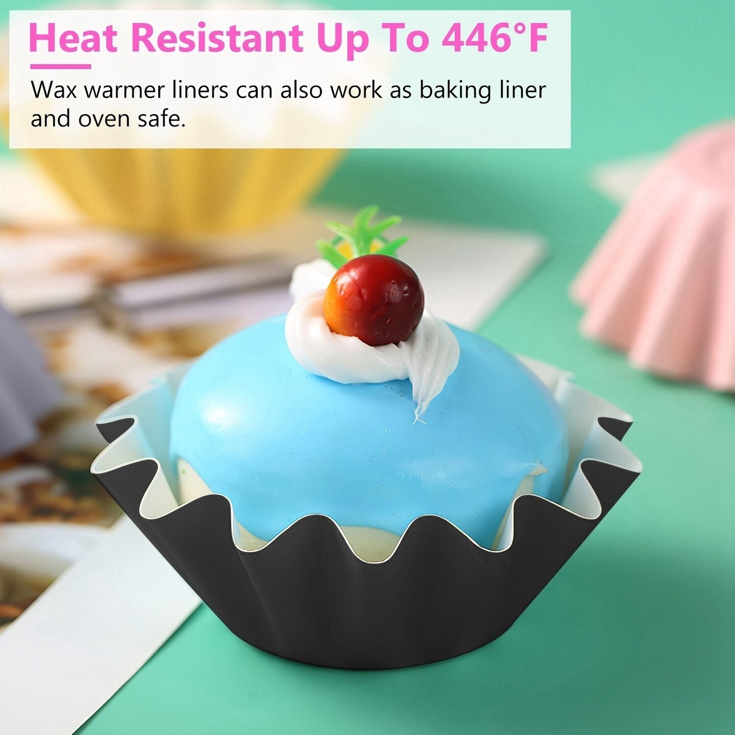 Global Phoenix 50Pcs Wax Melt Warmer Liners Reusable Leak-proof Candle Tray Liner for Scented Wax Electric Wax Warmers Plug in Warmers
