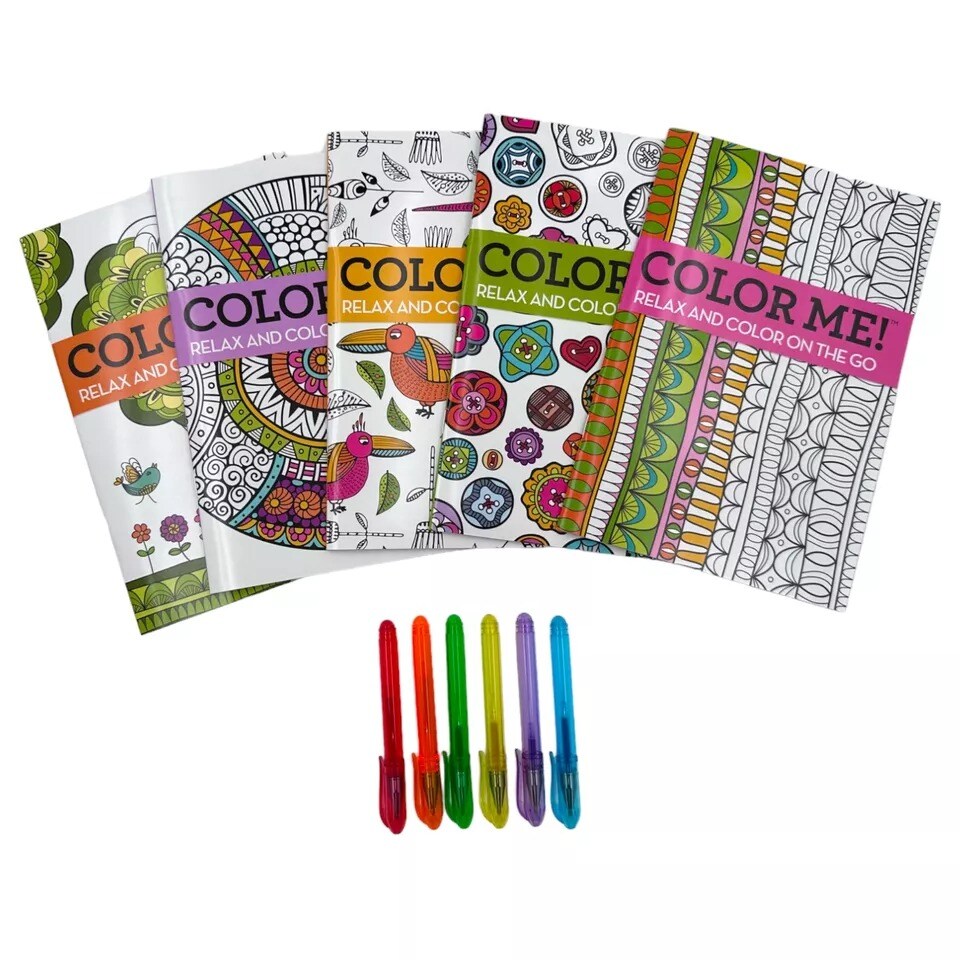 Coloring Book Set with Gel Pens