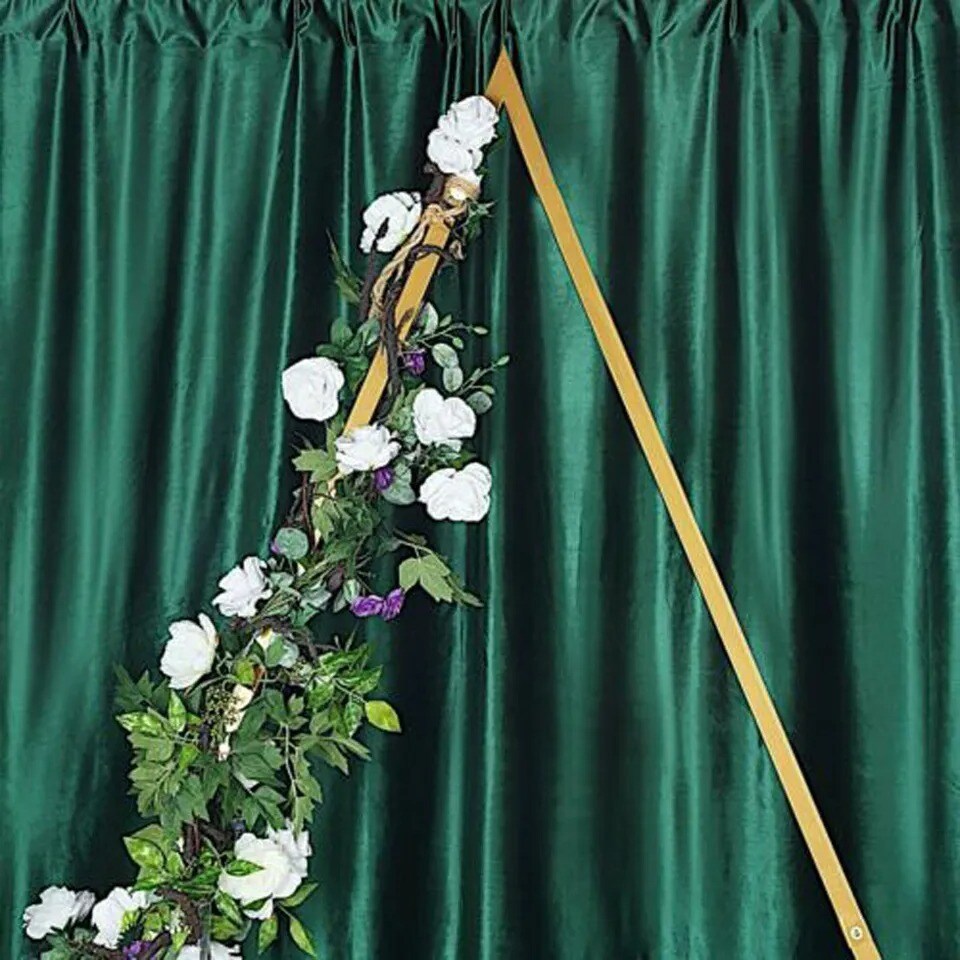 8FT Triangle Wedding Arch Backdrop Stand Metal Balloon Frame Wreath Party Decor