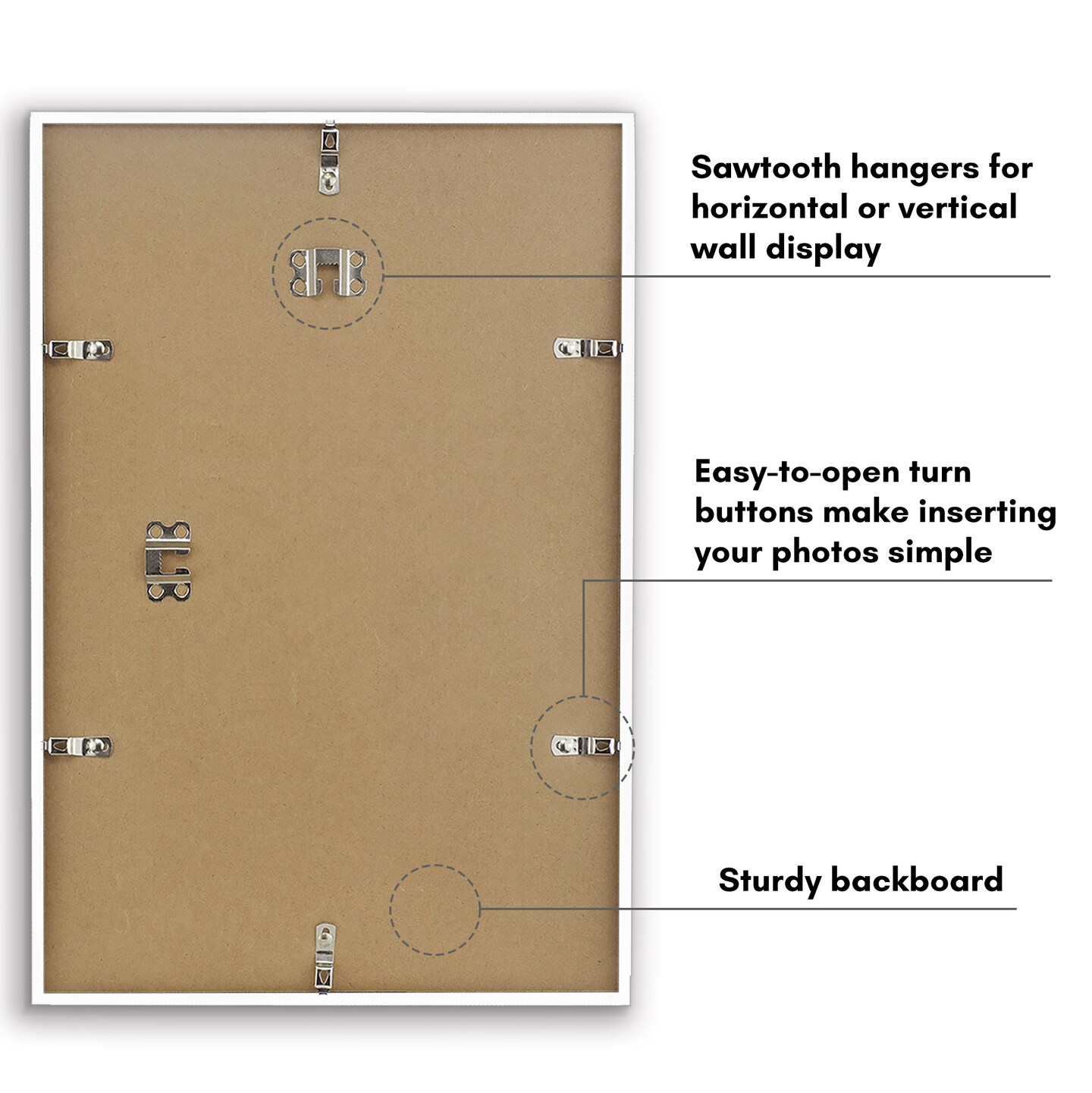 Americanflat Poster Frame - Perfect Frame for Photos and Artwork - Large Picture Frame - Polished Plexiglass - Hanging Hardware with Horizontal and Vertical Display