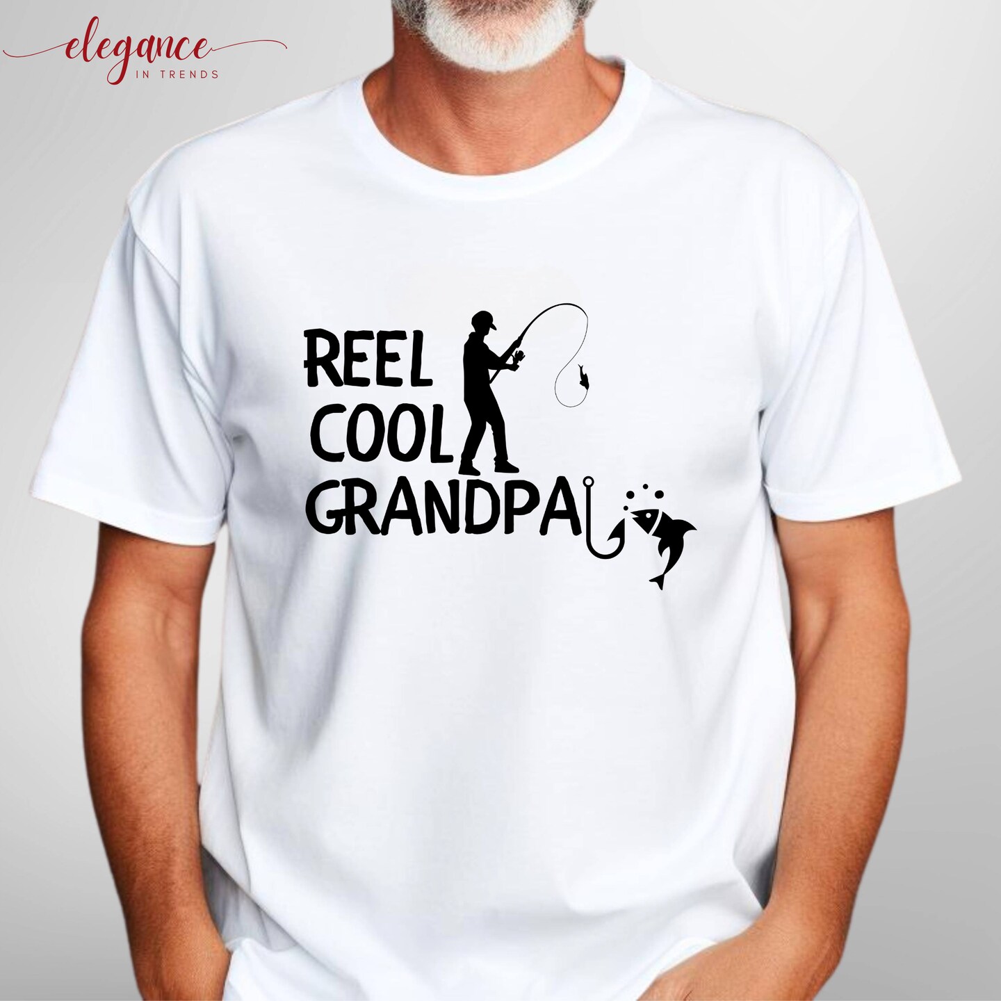 Reel Cool Grandpa T-shirt, Fathers Day Gift for Grandfather
