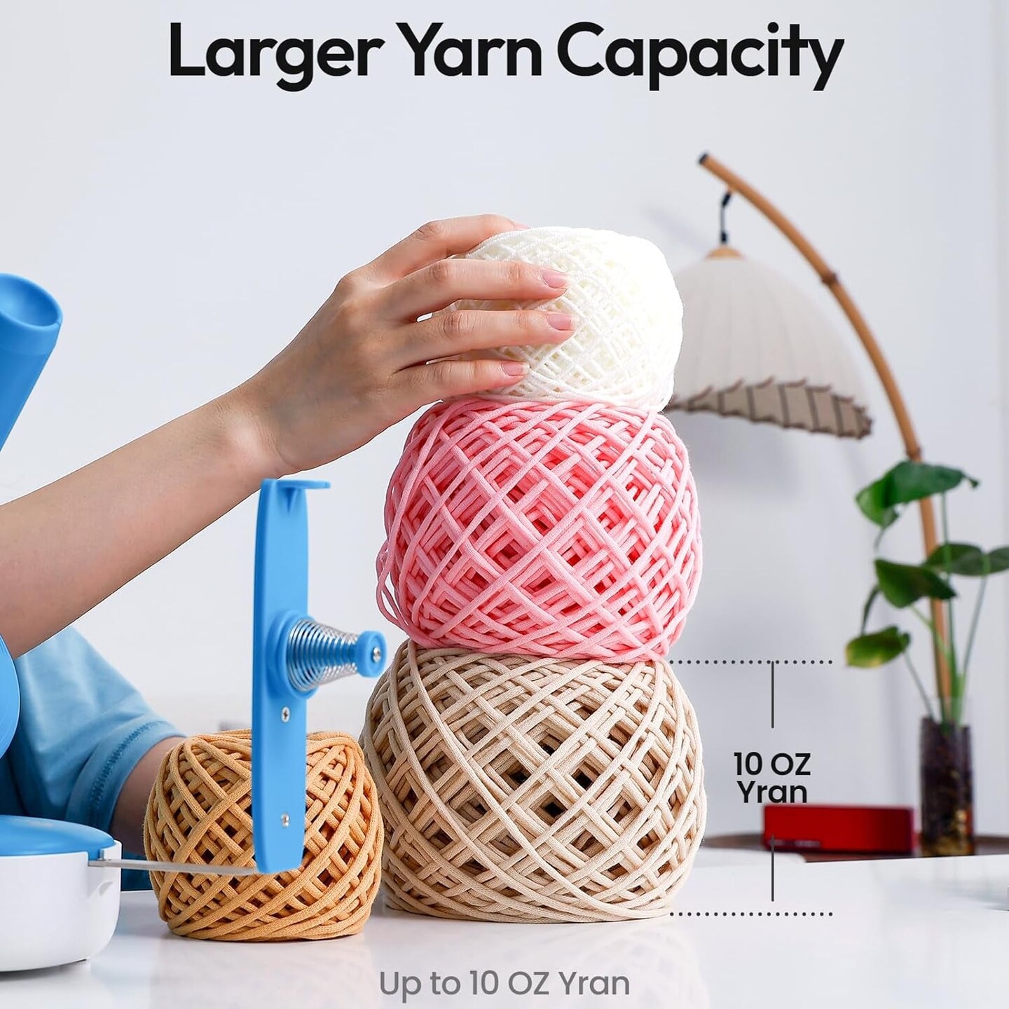 Yarn Winder for Crocheting &#x26; Knitting, Electric Yarn Winder Automactic Yarn Winder Large Capacity 10Oz, Stepless Speed (2 Min/Ball), Yarn Spinner Crochet Tools Knitting Supplies