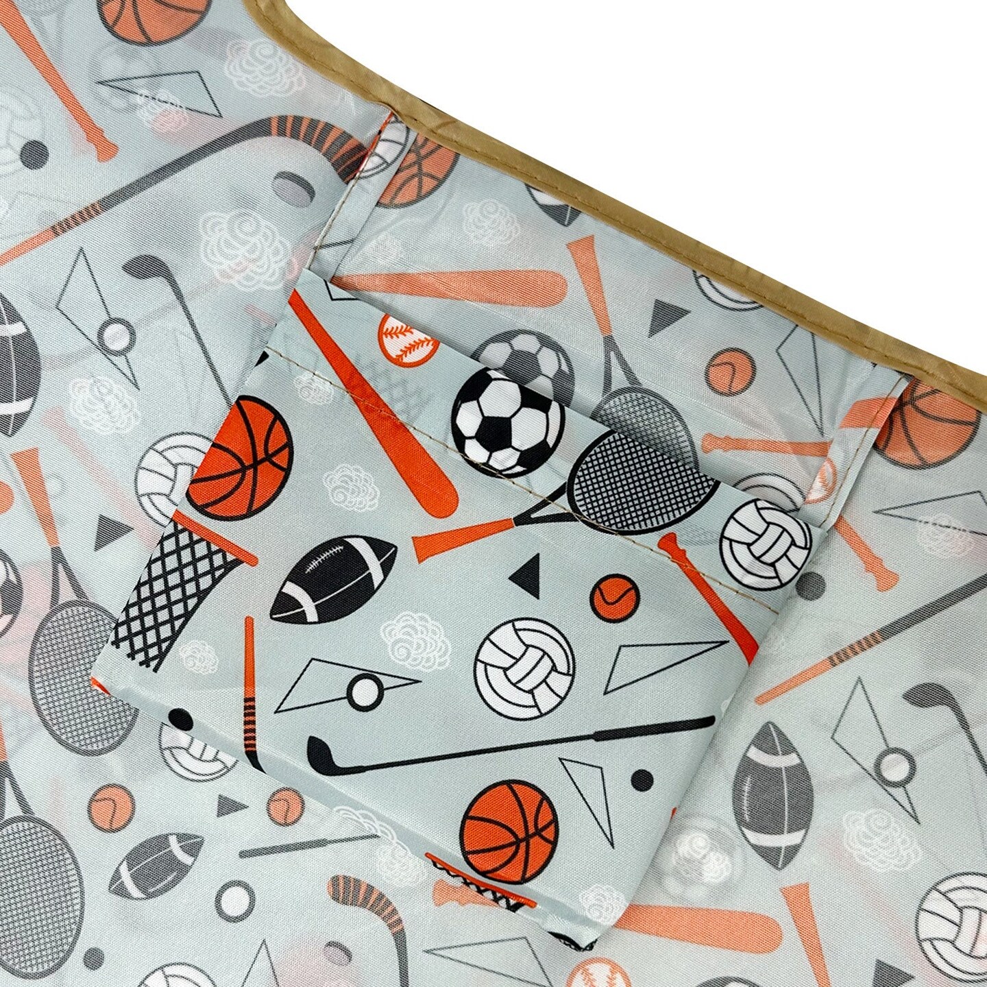 Wrapables Large Foldable Tote Nylon Reusable Grocery Bags, Sporty