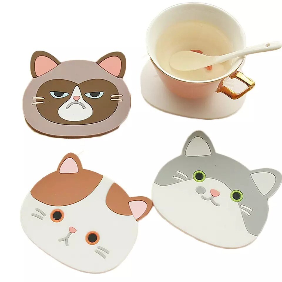 6 Pack Cat Coaster Set