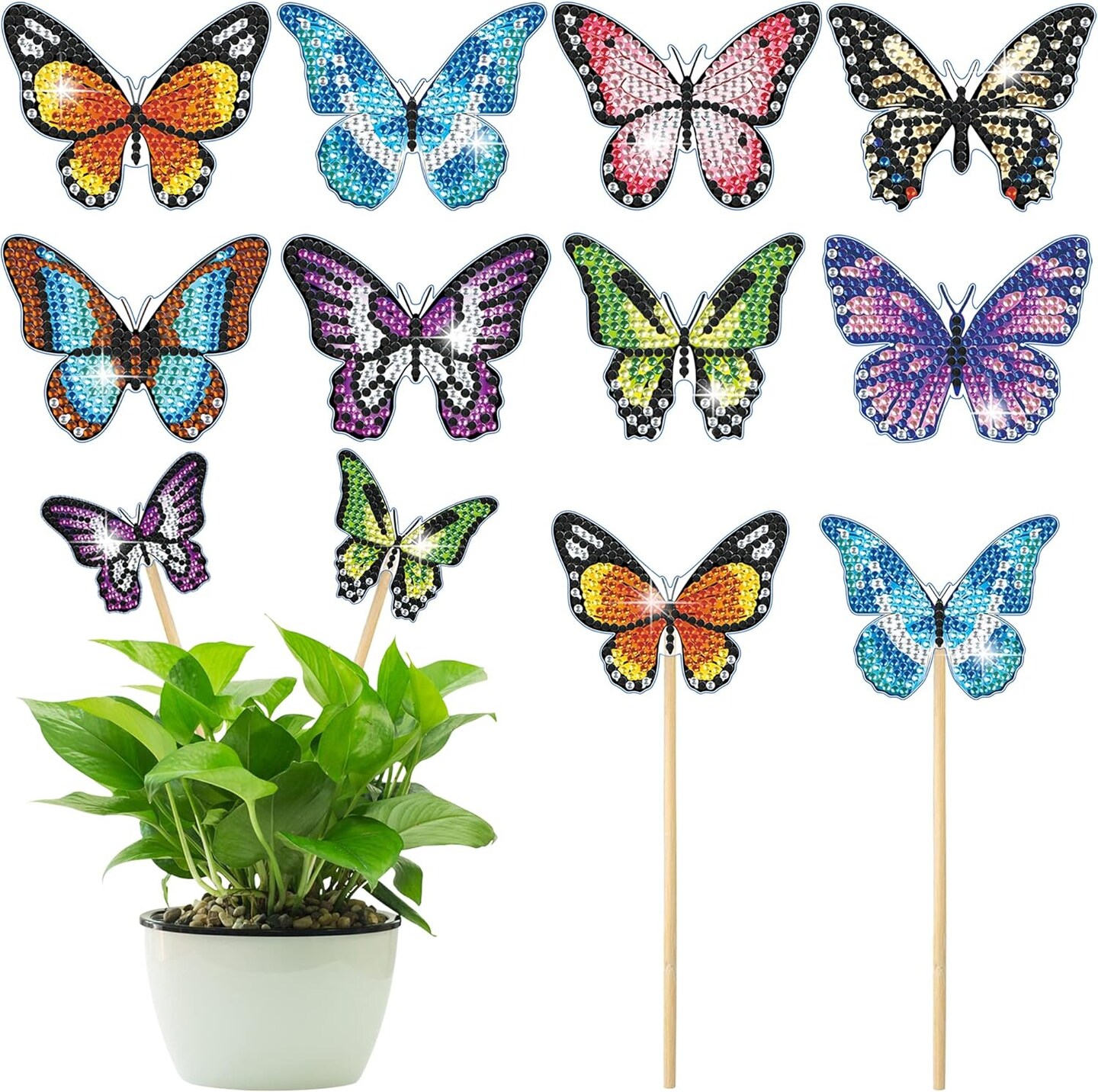 8 Pcs Butterfly Diamond Painting Kits