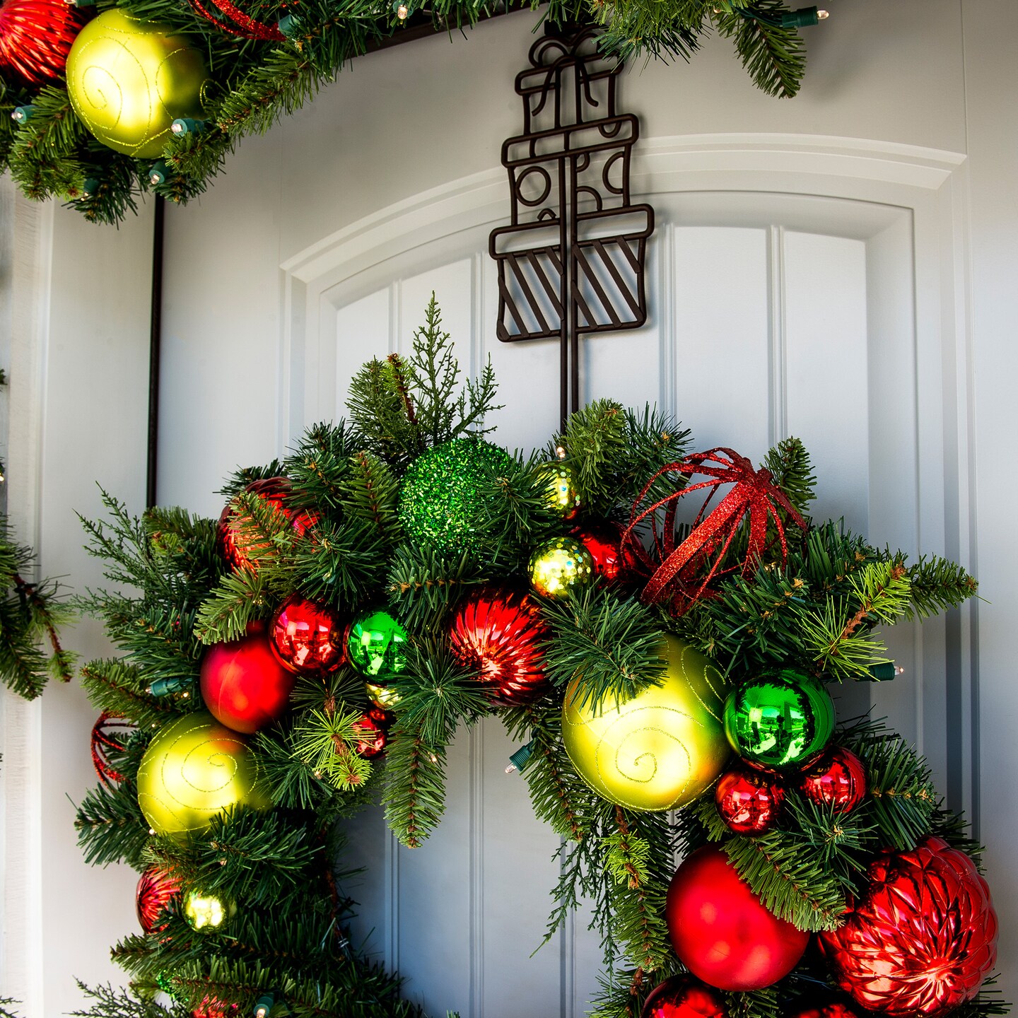 30 in. Lighted Christmas Wreath - Festive Holiday