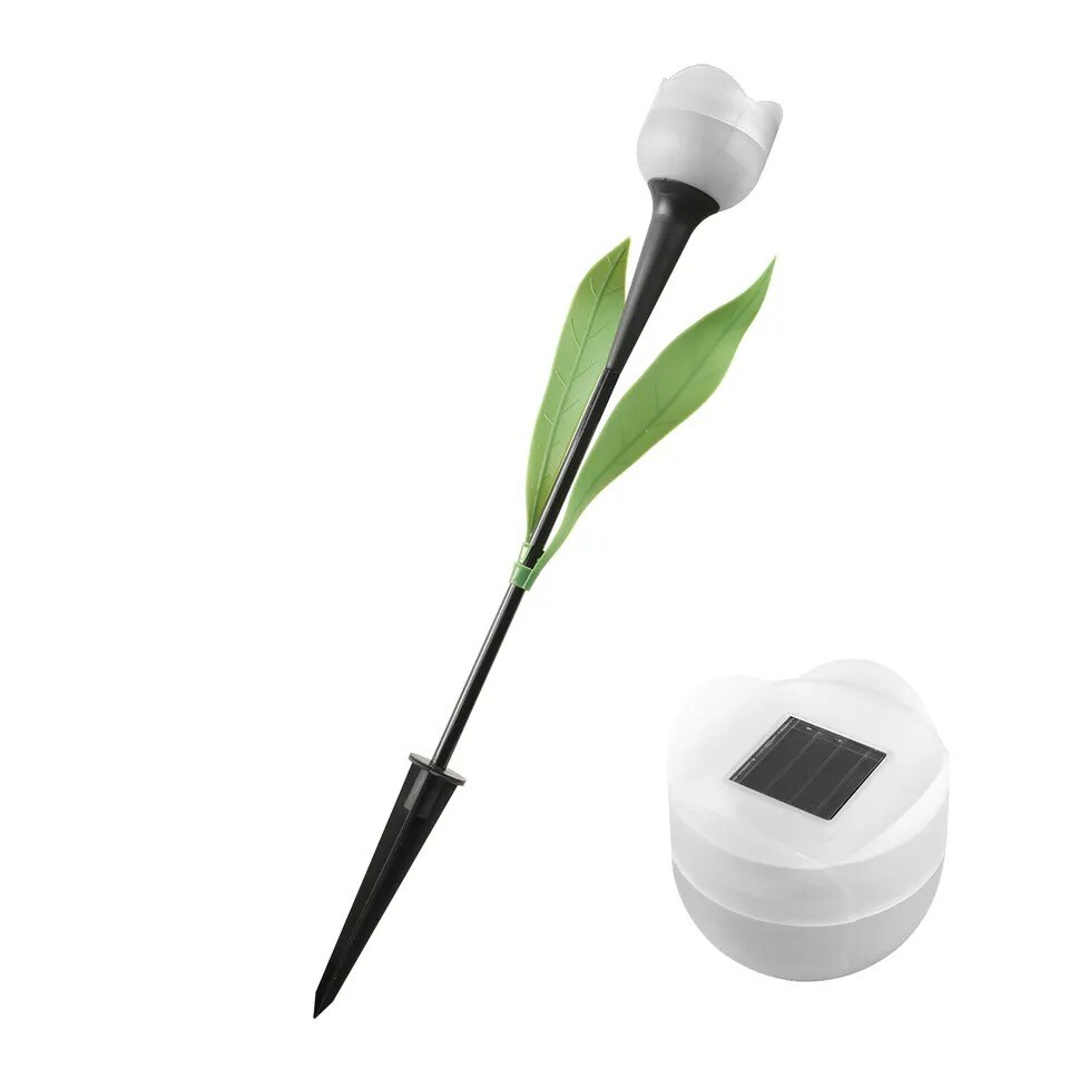 6XPcs Outdoor Solar Powered LED Tulip Flower Lights Garden Lawn Decor Lamp