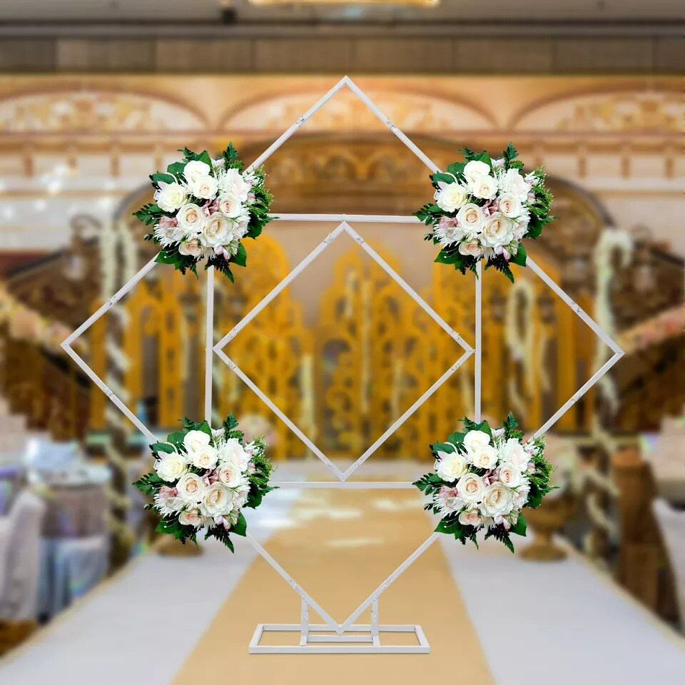 Wedding Backdrop Stand 6.6ft Rack Circle Balloon Frame Venue Decor Metal Arch