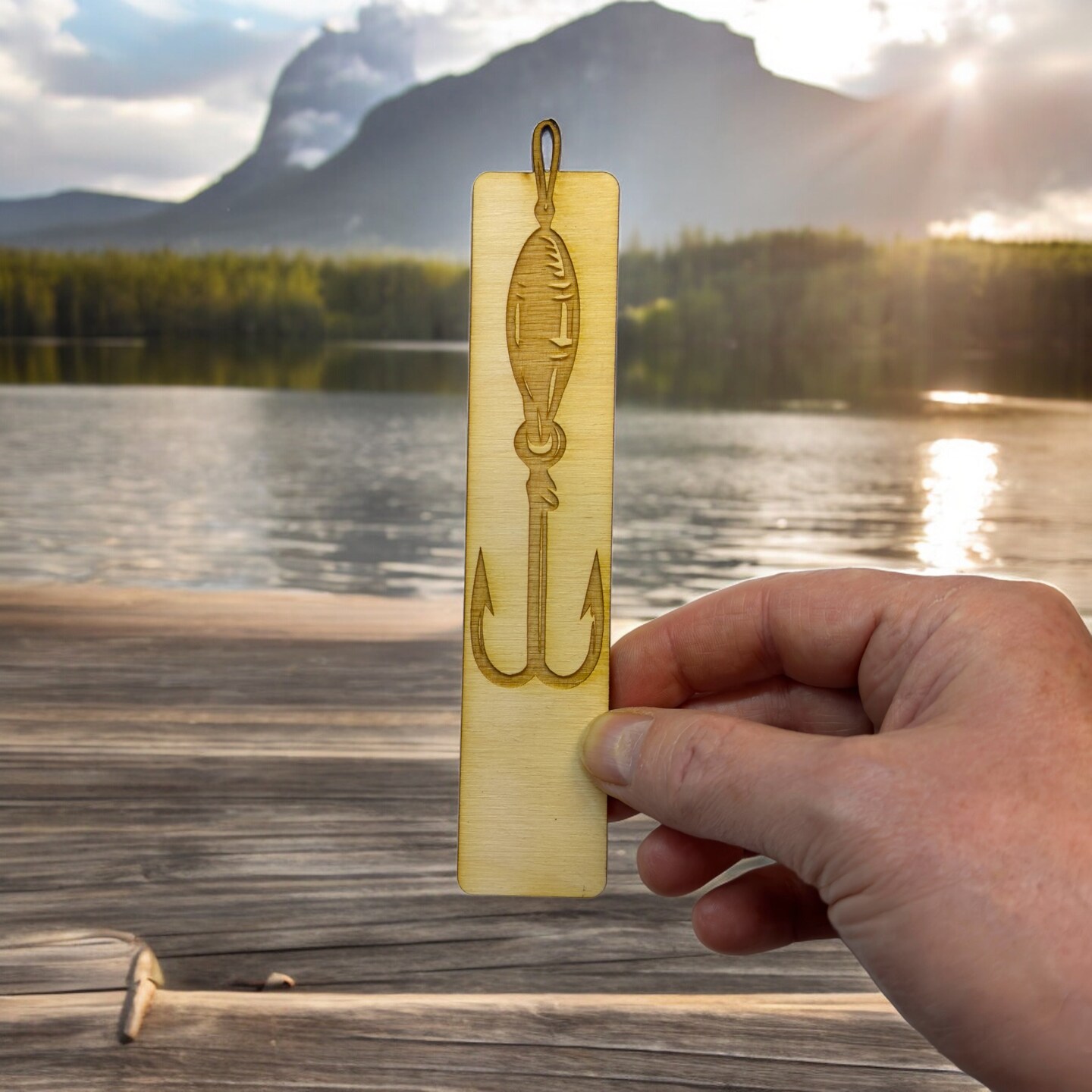 Bookmark - Fish Hook - Birch wood