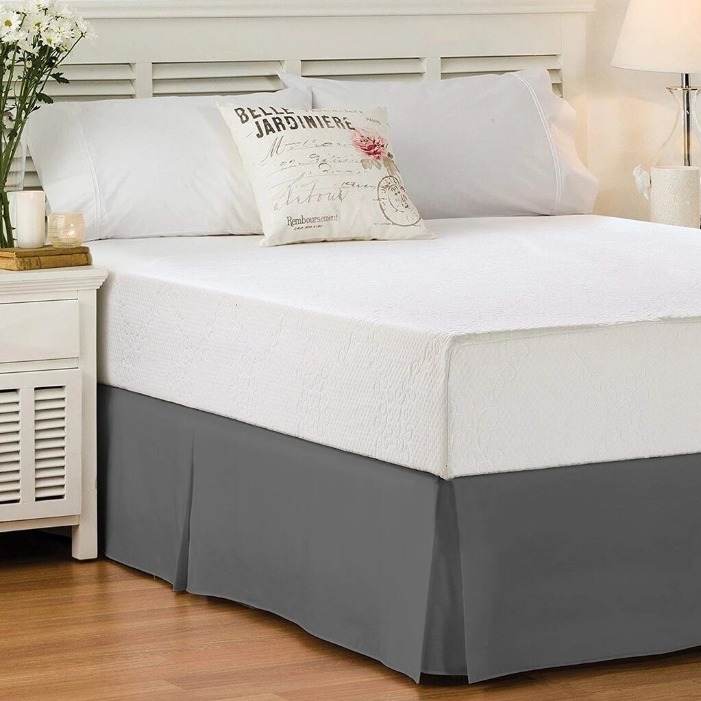 Bed Skirt Long Staple Fiber - Durable And Quadruple Pleated