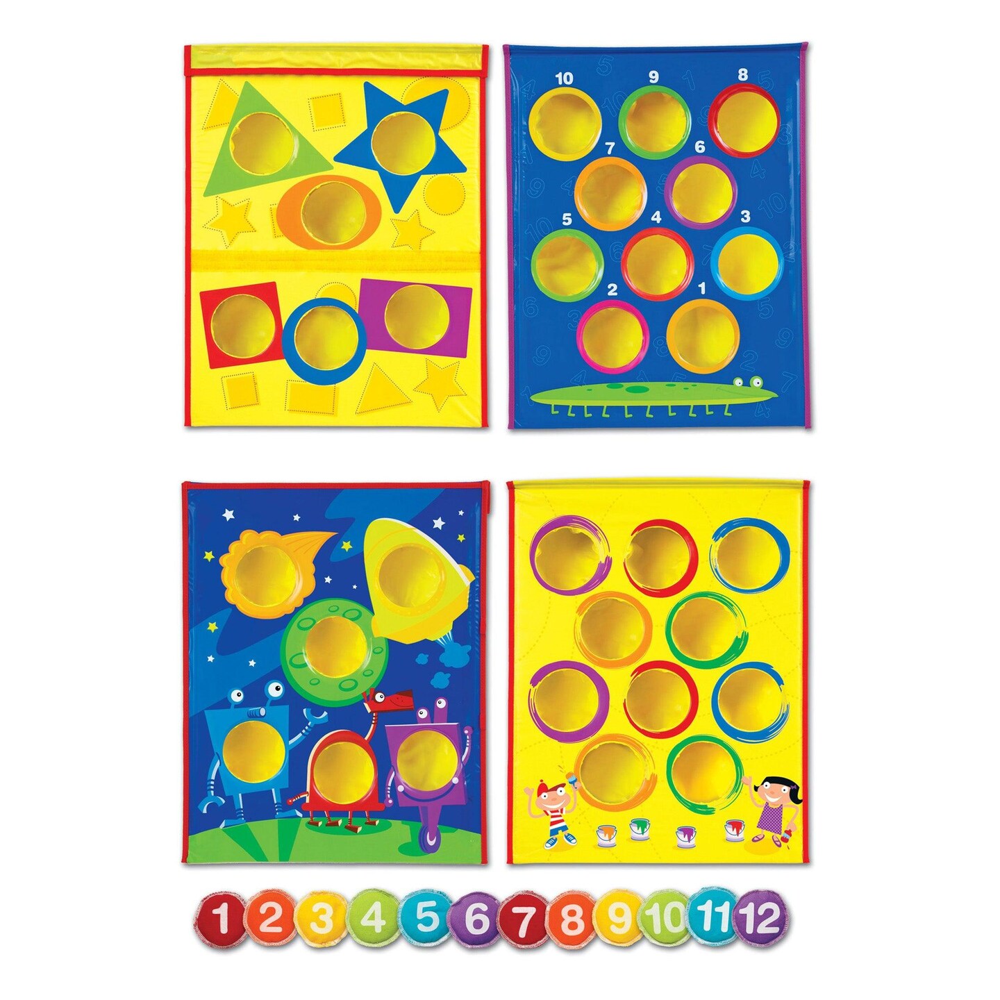 Smart Toss&#x2122; Colors, Shapes &#x26; Numbers Bean Bag Tossing Game