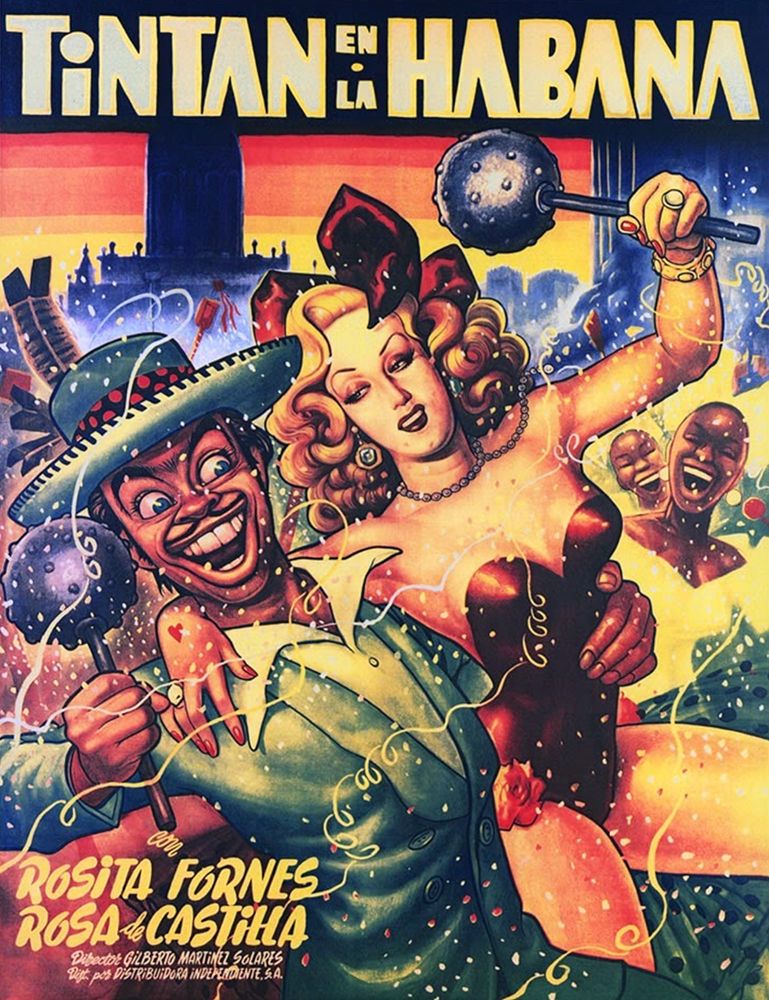 Mexican Movie Poster Tintan en La Habana Poster Print by Ernesto Garcia ...