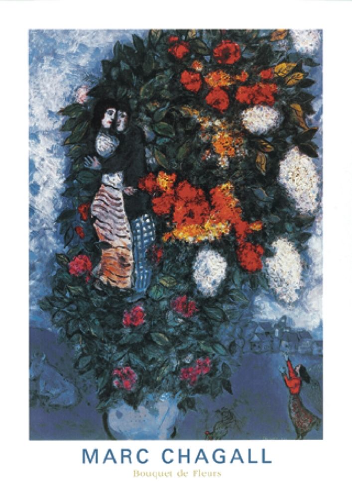 Bouquet Poster Print by Chagall Chagall # 3587