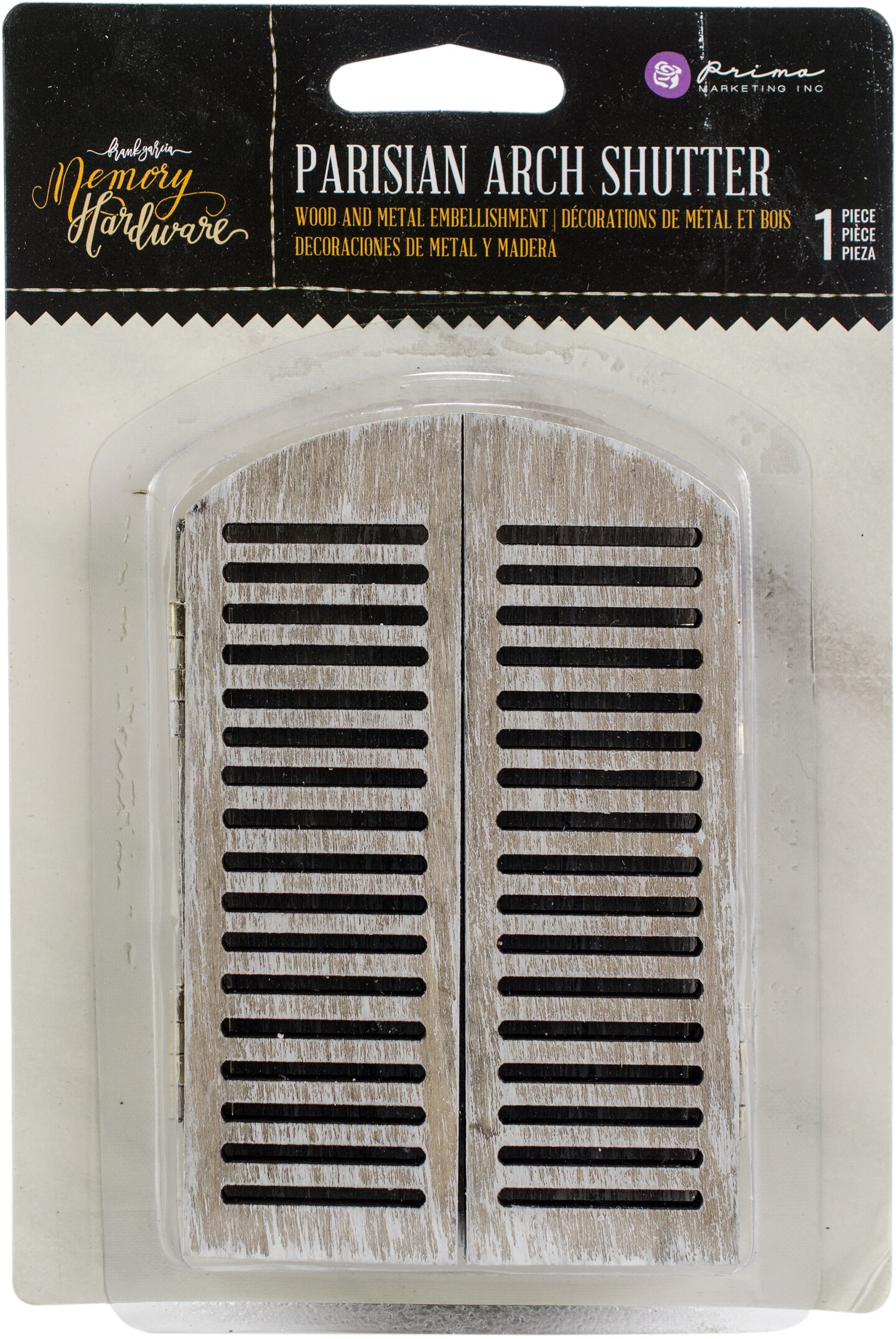 Prima Marketing Memory Hardware Embellishments-Parisian Arch Shutters 3&#x22;X4.5&#x22;