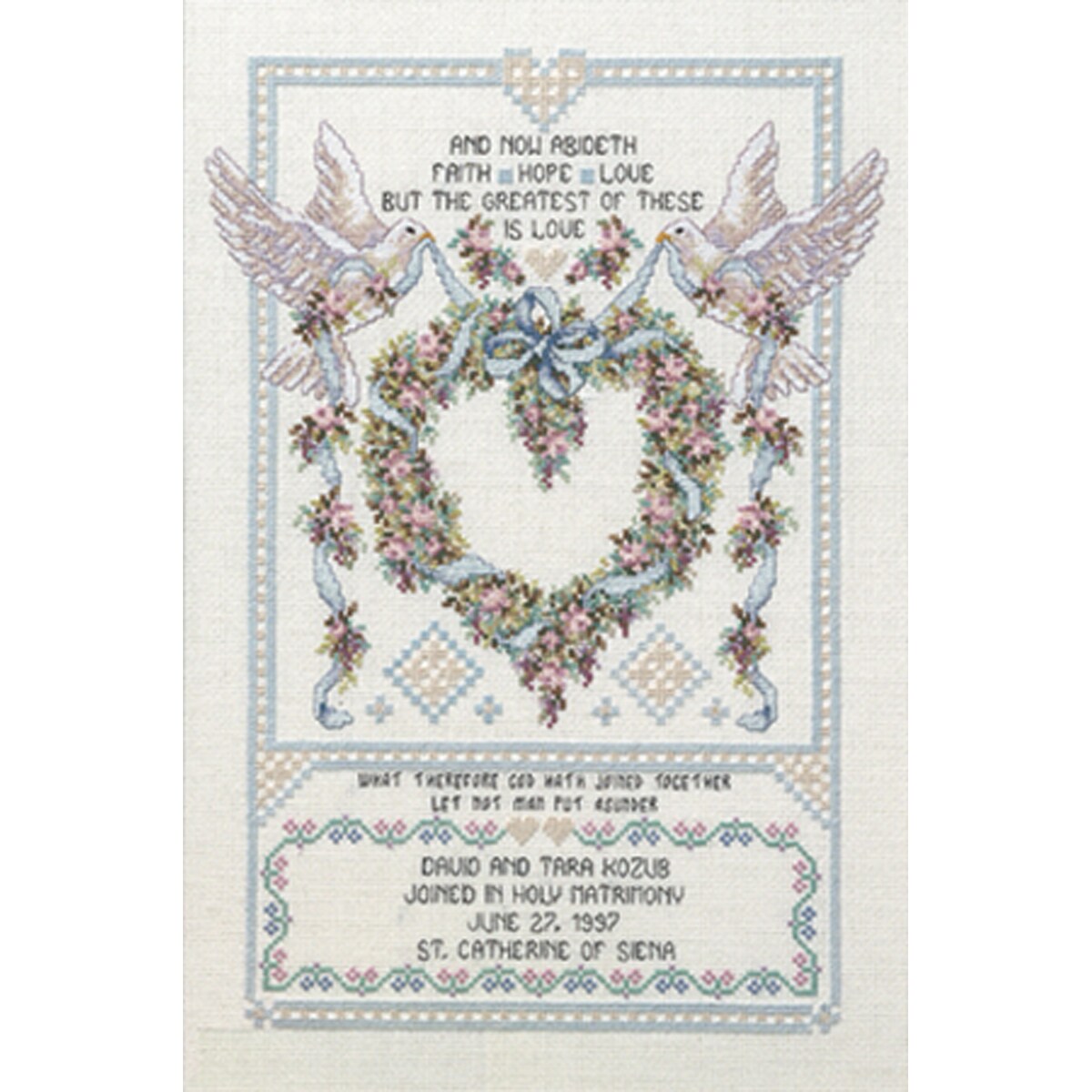 Janlynn/Platinum Counted Cross Stitch Kit 12"X17"-Wedding Doves