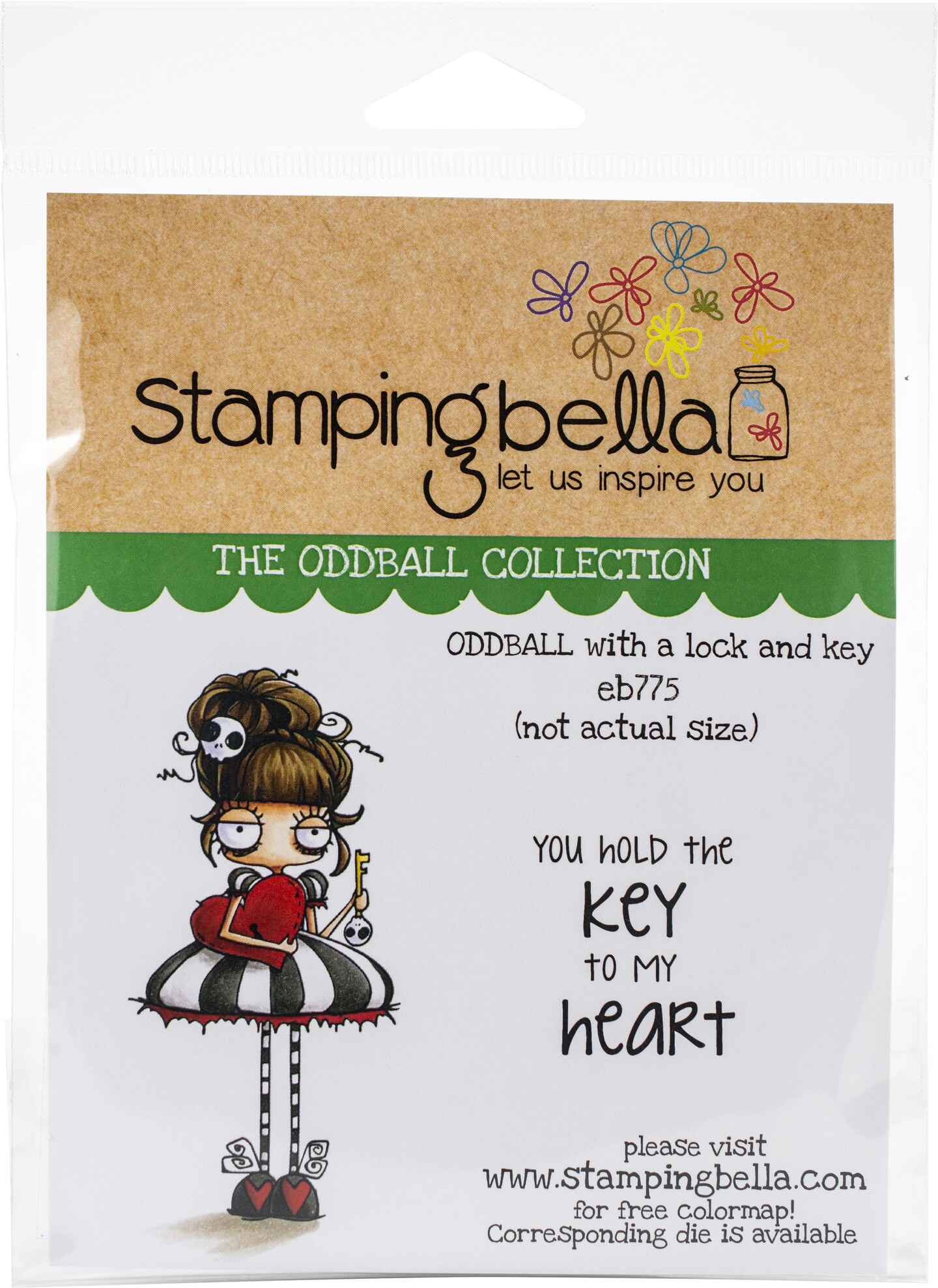 Stamping Bella Cling Stamps-Oddball With A Lock &#x26; Key