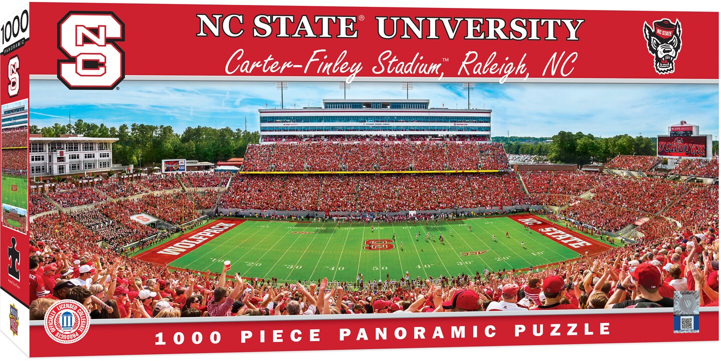 Masterpieces 1000 Piece Sports Jigsaw Puzzle - NCAA NC State Wolfpack Center View Panoramic - 13&#x22;x39&#x22;