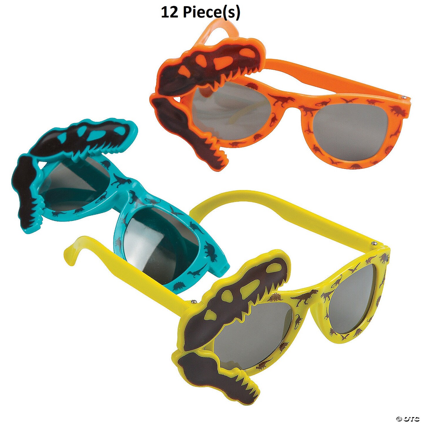 5&#x22; x 1 3/4&#x22; Kids Dino Dig Sunglasses 12 Pieces