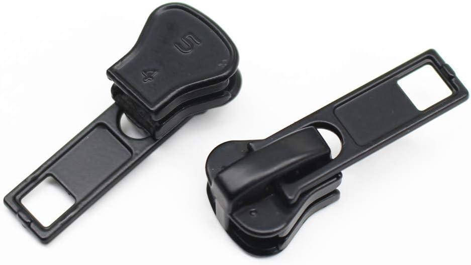 10 Pieces #5 Black Zipper Sliders Zipper Repair Zipper Replacement for 6mm Plastic Jacket Zippers