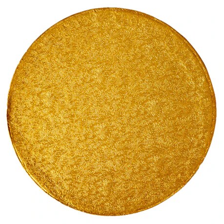8&#x22; Round Gold Foil Cake Board Drum