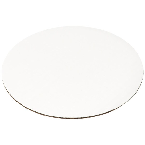 8&#x22; Round Waxed Corrugated Cake Board 6ct