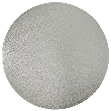 18&#x22; Round Silver Foil Cake Board Drum