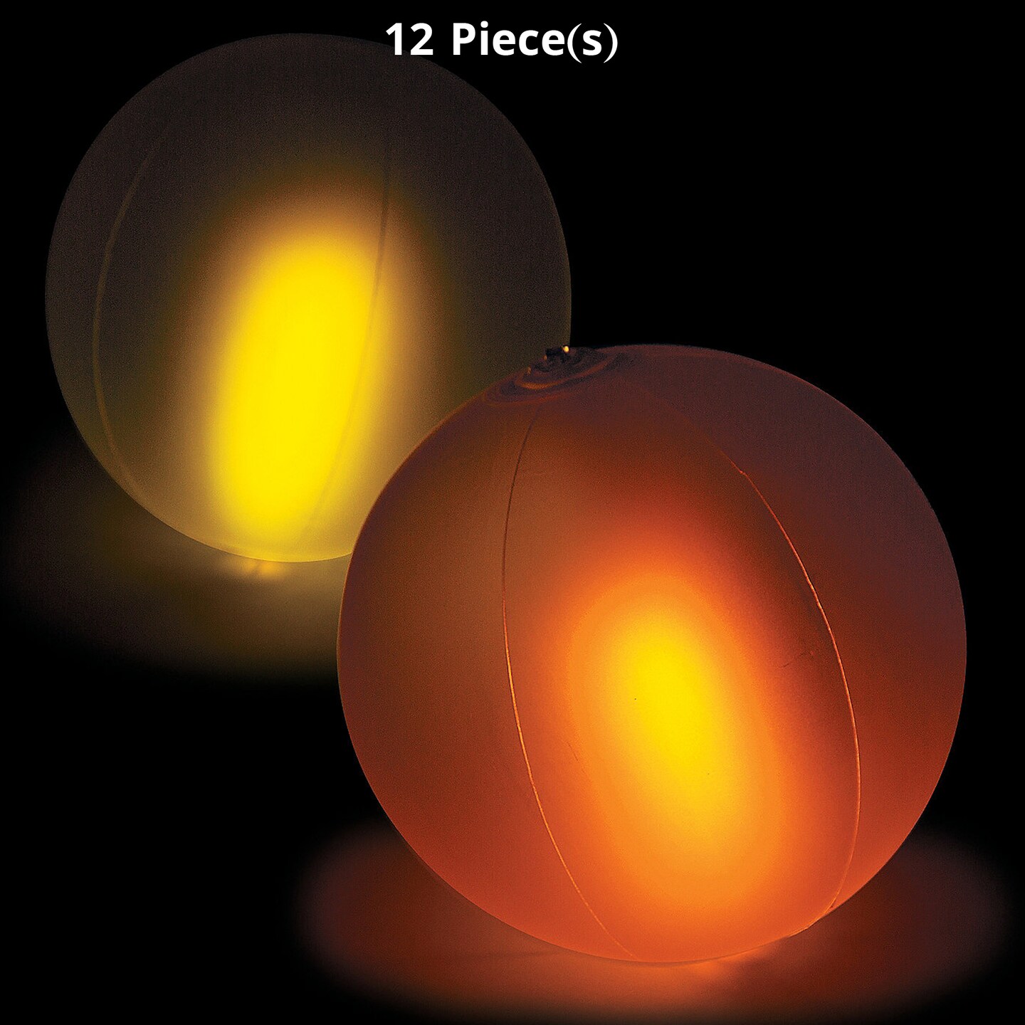 Inflatable 10" Color Changing Light-Up Medium Beach Balls - 12 Pc.