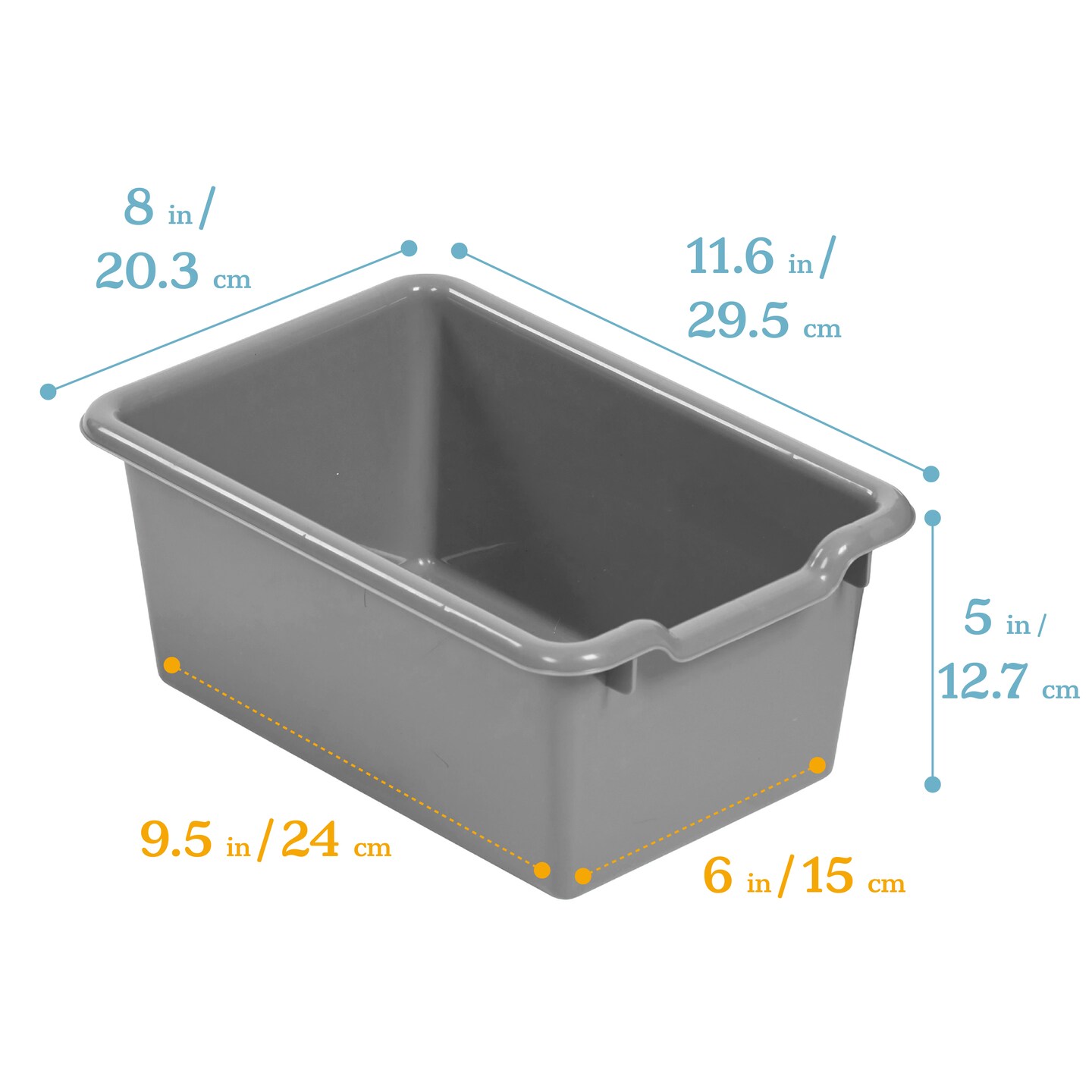 Scoop Front Storage Bins, Multipurpose Organization, 25-Pack