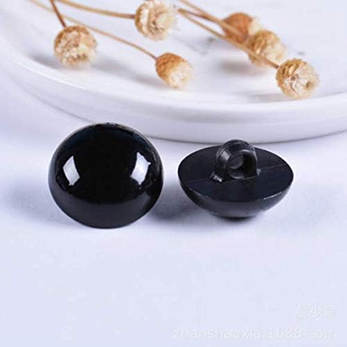 100PCS 10mm DIY Black Plastic Solid Safety Eyes Sewing Crafting Eyes Buttons for Bear Doll Puppet Plush Animal Toy