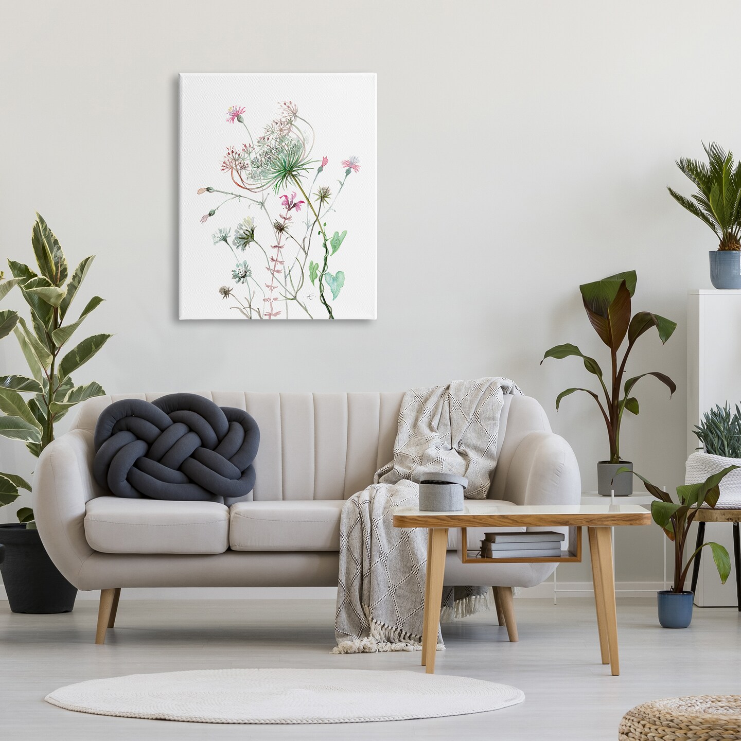 Stupell Industries Spring Meadow Florals Blooming Canvas Wall Art
