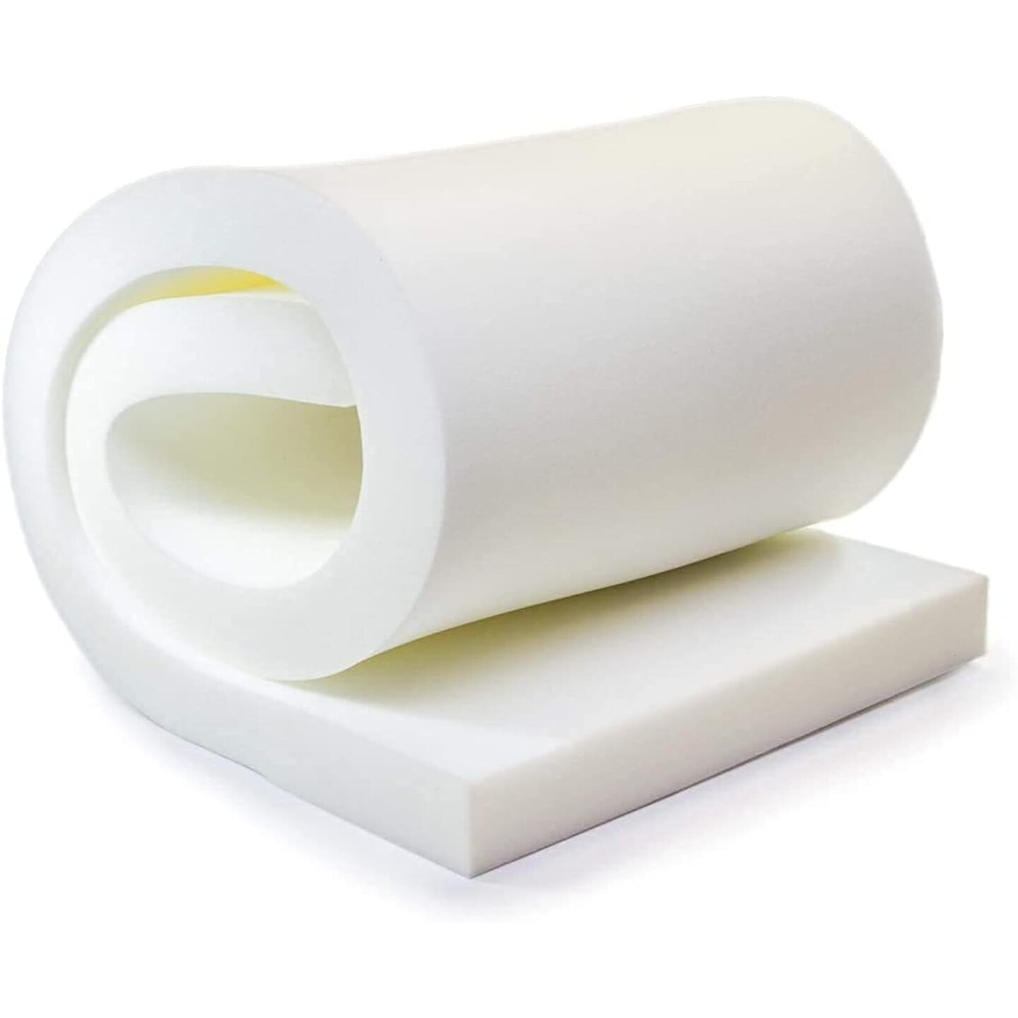 Professional 2" Thick, 18" Wide X 72" Long Regular Density Upholstery Foam, White