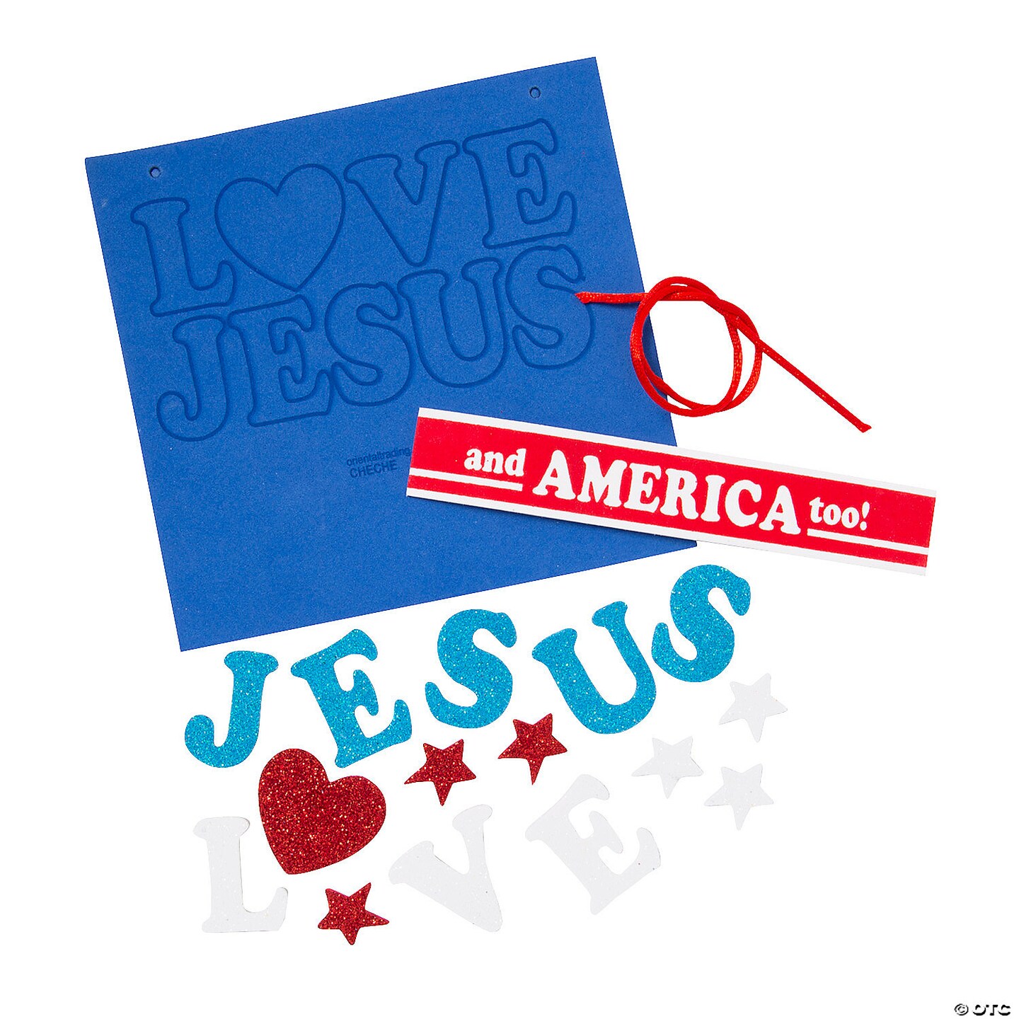 Love Jesus &#x26; America Too Sign Craft Kit - Makes 12