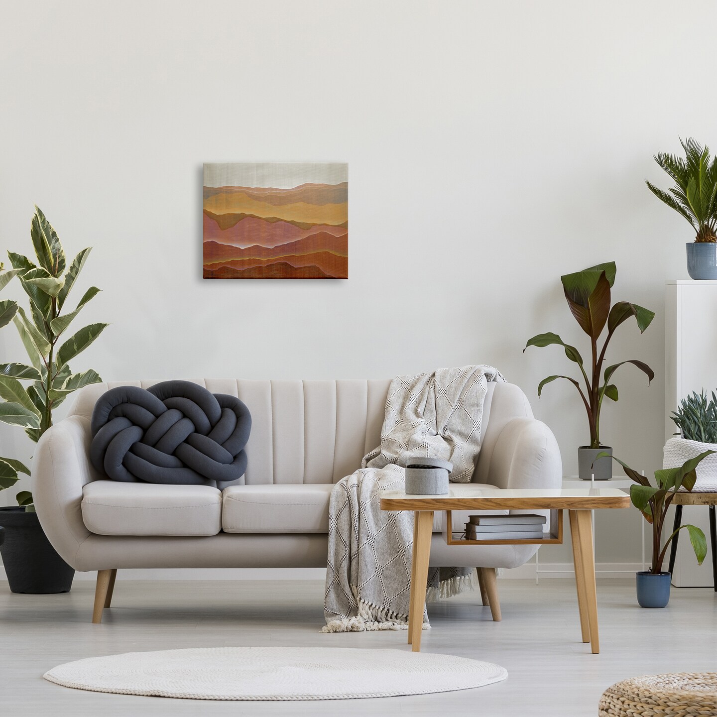Stupell Industries Desert Landscape Mountain Range Canvas Wall Art