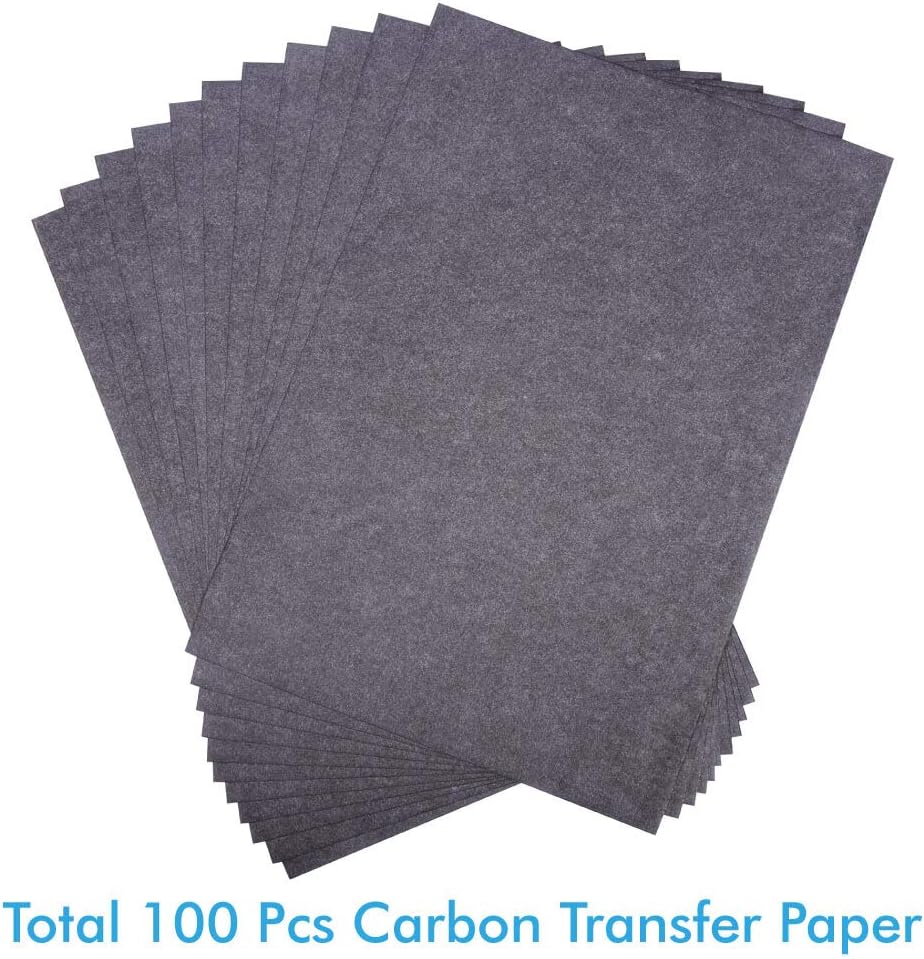 100 Sheets Black Carbon Transfer Tracing Paper for Wood, Paper, Canvas and Other Art Surfaces (9 x 13 Inches)