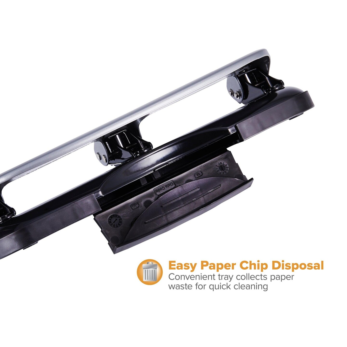 EZ Squeeze&#x2122; 3-Hole Punch, 20 Sheets, Silver/Black