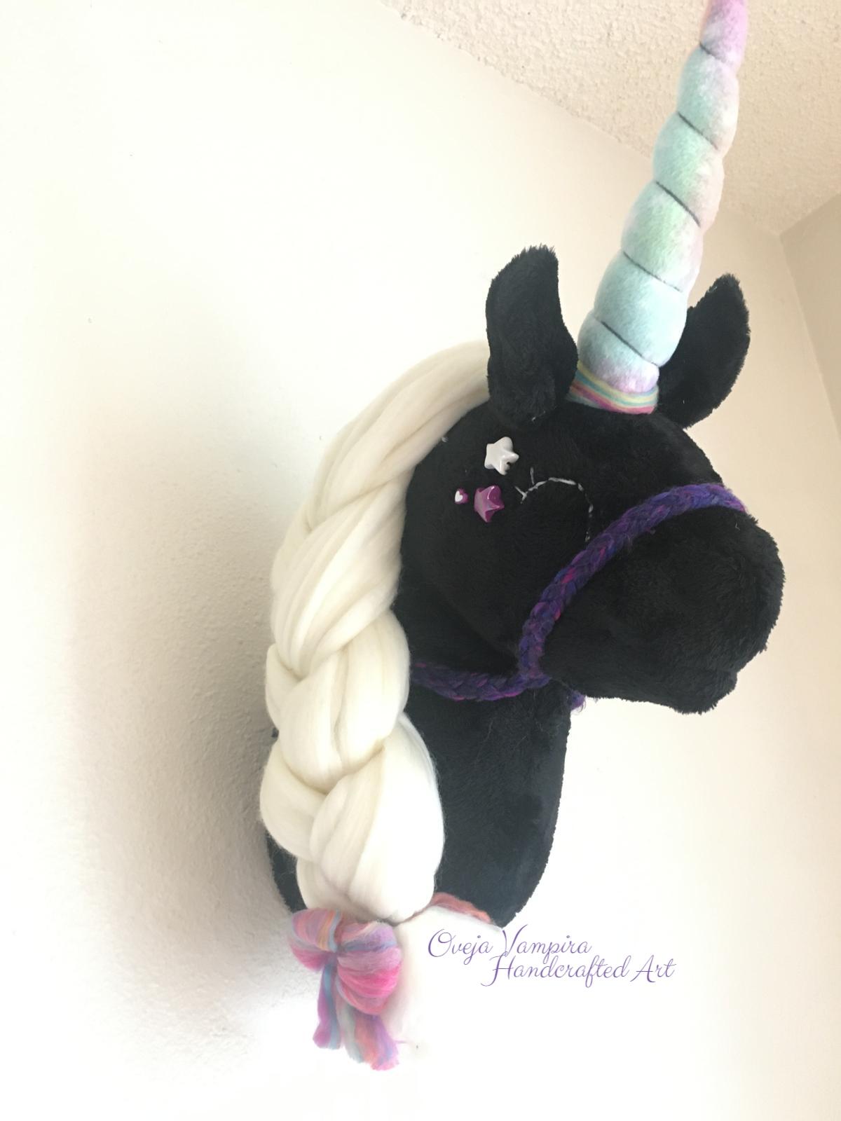 Plush Unicorn Head Wall Mount Plush Llama Head Wall Mount Handmade ...