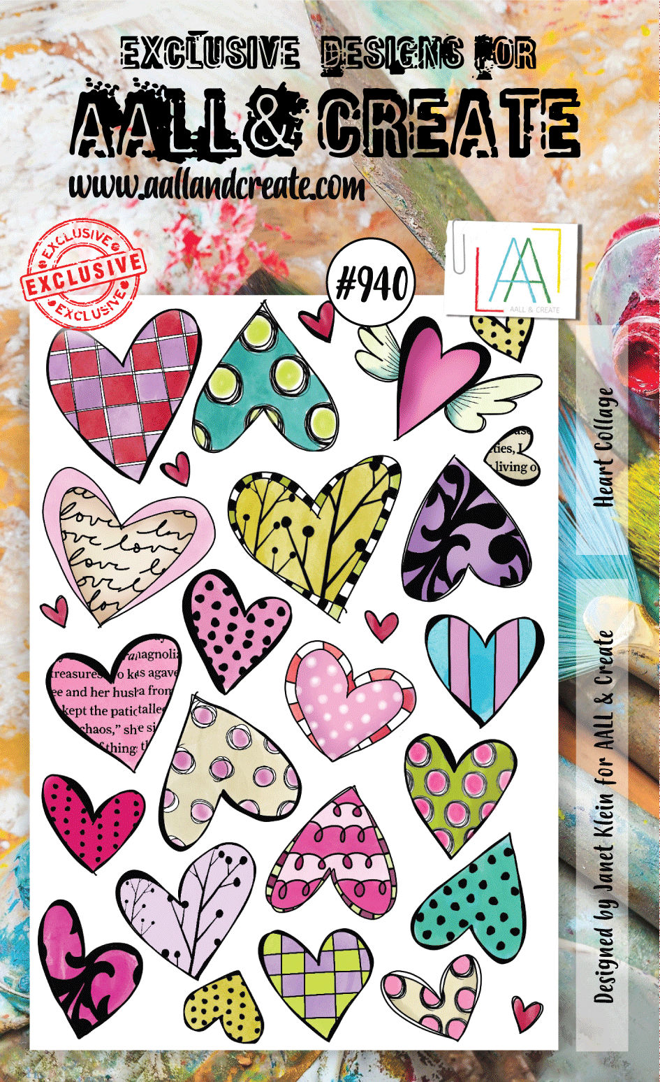AALL and Create  Stamp Set - 940 - Heart Collage