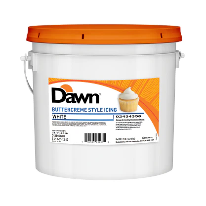 Dawn White Buttercreme Icing 28 lb. pound tub Ready to Use Cake Icing